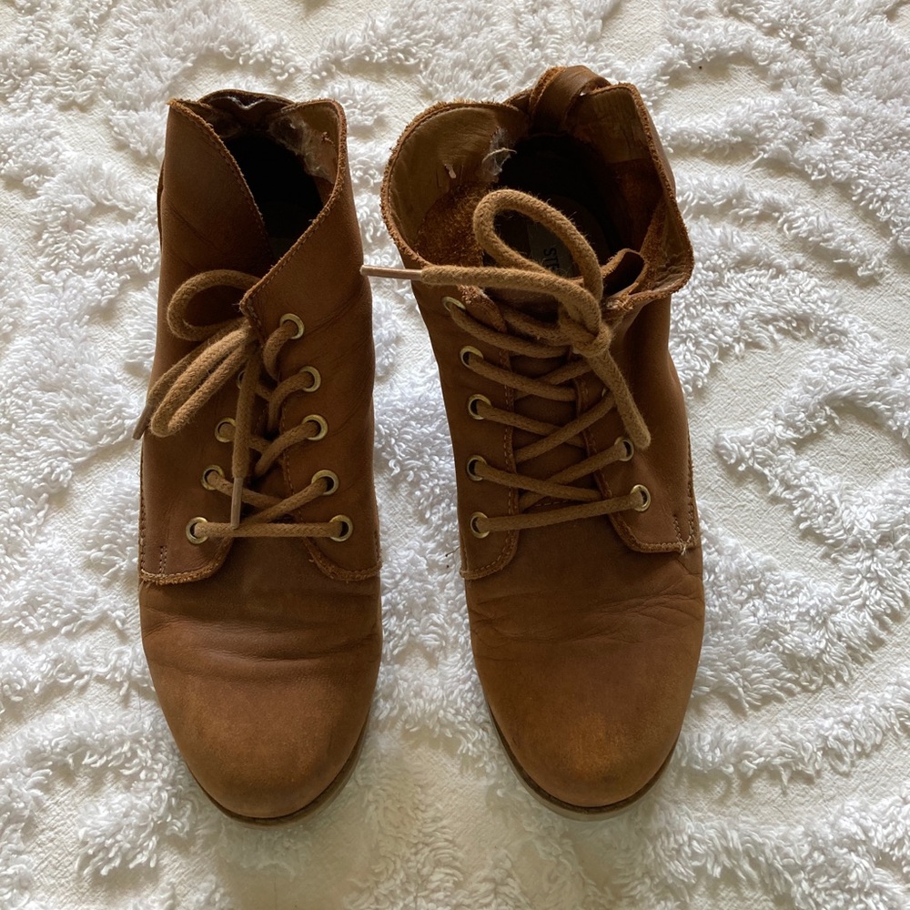 Brown Leather Steve Madden Boots